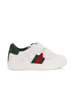 sneakers in pelle bianco GUCCI KIDS | 463090FAEG69048